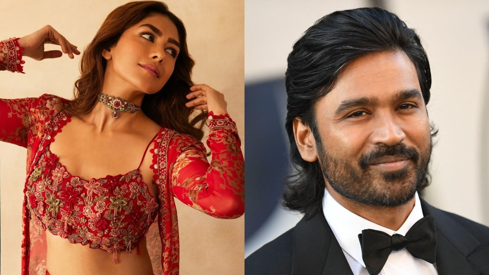 Mrunal thakur and Dhanush